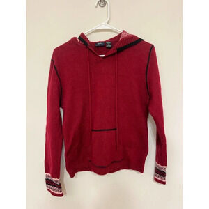 baileys point red lamb wool sweater sweatshirt kids girls XL